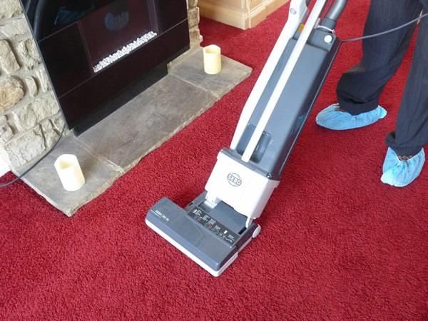 Dry soil extraction before carpet cleaning in Bexhill