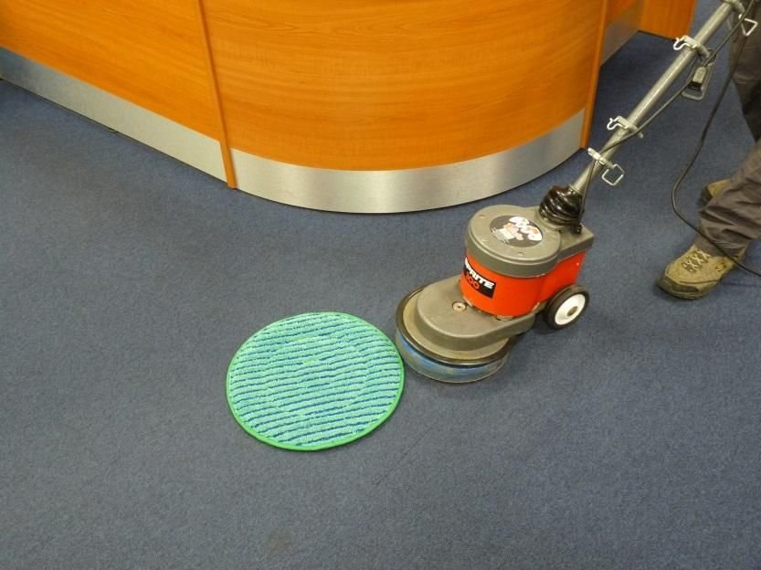 using rotary machine to clean carpets in Commercial carpet cleaning Collington- Bexhill